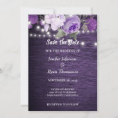 素朴フローラ結婚式の招待を保存 案内状 (正面)