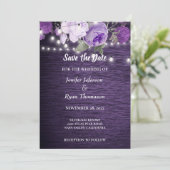 素朴フローラ結婚式の招待を保存 案内状 (スタンド正面)