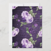 素朴フローラ結婚式の招待を保存 案内状 (裏面)