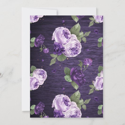 素朴フローラ結婚式の招待を保存 案内状 (裏面)