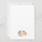 素朴フローラ結婚式招待状 招待状 (裏面)