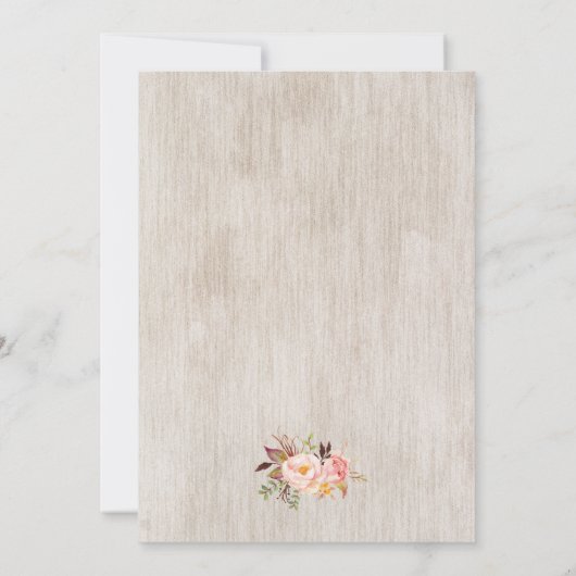 素朴フローラ結婚式招待状/水彩bg-2 招待状 (裏面)