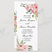 素朴フローラ結婚式 プログラム (正面/裏面)