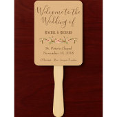 素朴フローラ結婚式 プログラム ハンドファン