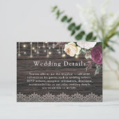 素朴フローラ結婚木材詳細 エンクロージャーカード (スタンド正面)