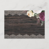 素朴フローラ結婚木材詳細 エンクロージャーカード (裏面)