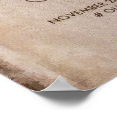 素朴フローラ結婚歓迎サイン ポスター (角)