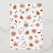 素朴フローラ結婚箔招待状 箔招待状 (裏面)