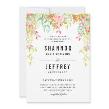 素朴フローラ結婚結婚式招待状