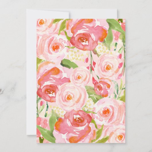 素朴フローラ結婚結婚式招待状 招待状 (裏面)