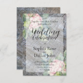 素朴フローラ結婚 招待状 (正面/裏面)