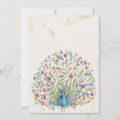 素朴フローラ結婚 招待状 (裏面)