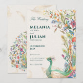 素朴フローラ結婚 招待状 (正面/裏面)