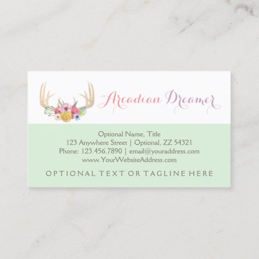 素朴フローラ絵を描スタイル 名刺 (裏面)