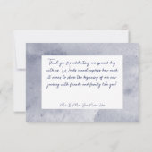 素朴フローラ航海の結婚ビーチ サンキューカード (裏面)