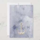 素朴フローラ航海の結婚ビーチ 招待状 (裏面)