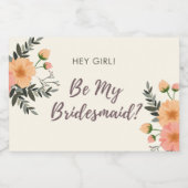 素朴フローラ花嫁付き添い提案書 スパークリングワインラベル (シングルラベル)