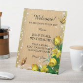 素朴フローラ蝶の結婚安全性 台座サイン (インサイチュ)