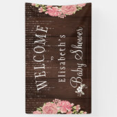 素朴フローラ裏庭の赤ちゃんシャワー歓迎サイン 横断幕 (縦)