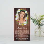 素朴フローラ記念悔やみや弔慰写真葬儀 サンキューカード (スタンド正面)