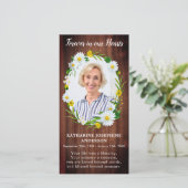 素朴フローラ記念祈りの言葉カードしおり写真 (スタンド正面)