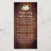 素朴フローラ記念祈りの言葉カードしおり写真 (裏面)