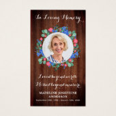 素朴フローラ記念祈りの言葉カード悔やみや弔慰写真 (正面)