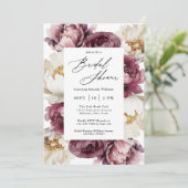素朴フローラ豊富フェミニンブライダルシャワー 招待状 (スタンド正面)