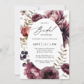 素朴フローラ豊富フェミニンブライダルシャワー 招待状 (正面)