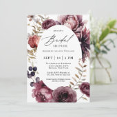 素朴フローラ豊富フェミニンブライダルシャワー 招待状 (スタンド正面)