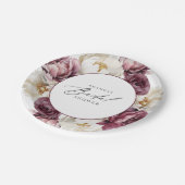 素朴フローラ豊富ブライダルシャワー ペーパープレート (アングル)