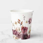 素朴フローラ豊富ブライダルシャワー 紙コップ (裏面)