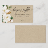 素朴フローラ赤ちゃんシャワーおむつデッフルカード エンクロージャーカード (正面/裏面)