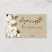 素朴フローラ赤ちゃんシャワーおむつデッフルカード エンクロージャーカード (正面)