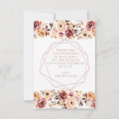 素朴フローラ赤ちゃんシャワー写真サンキューカード サンキューカード (裏面)