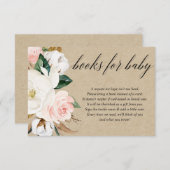 素朴フローラ赤面女の子の赤ちゃんシャワー本のリクエスト エンクロージャーカード (正面/裏面)