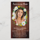 素朴フローラ追悼式祈りの言葉カード写真 (正面)