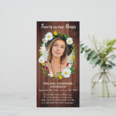 素朴フローラ追悼式祈りの言葉カード写真 (スタンド正面)