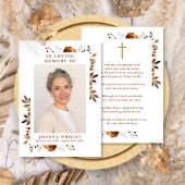 素朴フローラ追悼祈りの言葉写真カード