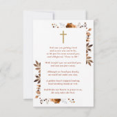 素朴フローラ追悼祈りの言葉写真カード (裏面)