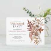 素朴フローラ退職パーティの招待状 招待状 (スタンド正面)