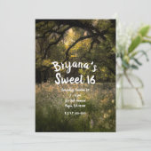 素朴フローラ魅惑の森の花Sweet 16 招待状 (スタンド正面)