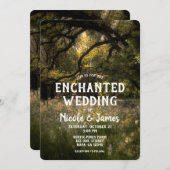 素朴フローラ魅惑の森結婚の木の森 招待状 (正面/裏面)