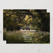 素朴フローラ魅惑の森結婚の木の森 招待状 (正面/裏面)