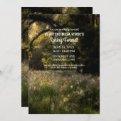 素朴フローラ魅惑フォレストツリー春フォーマル 招待状 (正面/裏面)