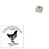 素朴フローラ鶏の国名 ラバースタンプ (押印)