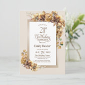 素朴フローラ21歳の誕生日パーティー 招待状 (スタンド正面)