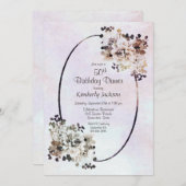 素朴フローラ50th誕生日ディナー 招待状 (正面/裏面)