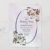 素朴フローラ80th誕生日パーティー 招待状 (正面/裏面)