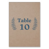 素朴フローラ |クラフトフェイクテーブル番号カード テーブルナンバー (裏面)